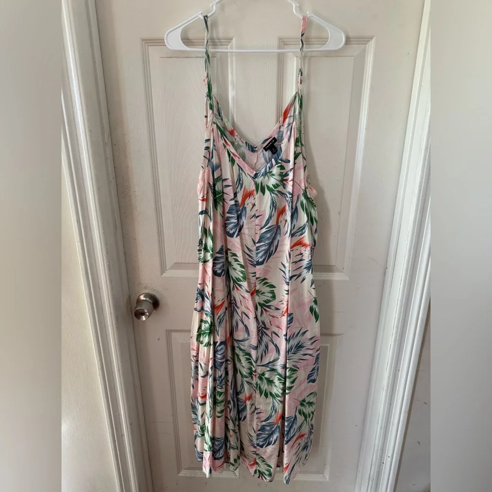 Torrid trapeze midi women’s dress in tropical print size 3 - Picture 4 of 7